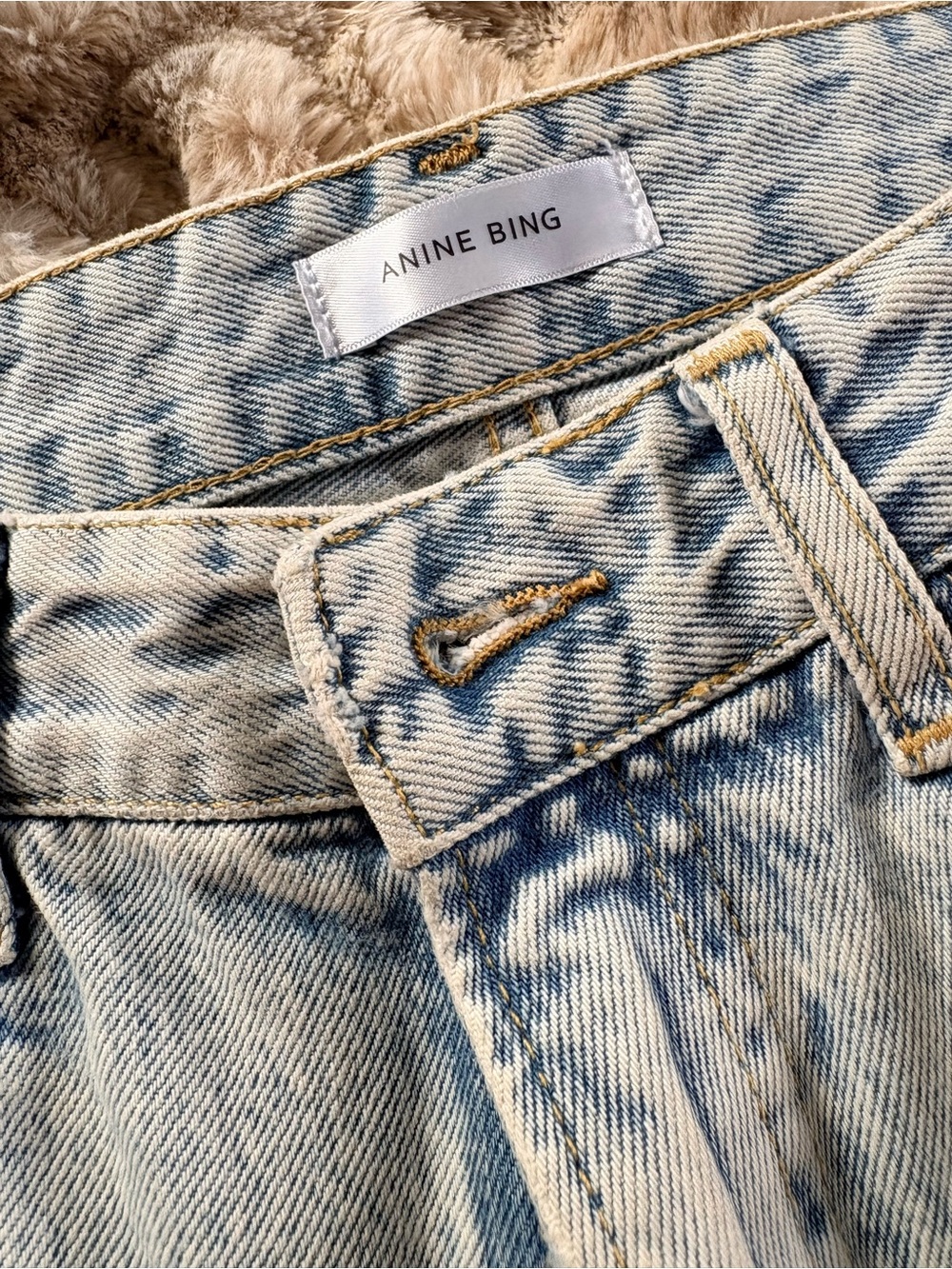 Anine Bing Light Blue Acid-Wash Boyfriend Jeans